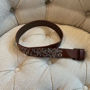 Leather belt with studs. Size S. Like New